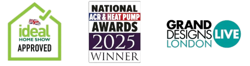 Ideal Home Show Approved · National ACR Award 2025 · Grand Designs Live